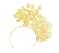 XINAJUND Cerchietto per capelli con fiori e foglie scintillanti per sposa, matrimonio malese, festival musicali, cerchietti per feste