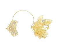 XINAJUND Cerchietto per capelli con fiori e foglie scintillanti per sposa, matrimonio malese, festival musicali, cerchietti per feste