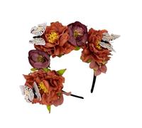 XINAJUND Cerchietto per capelli etnico con farfalla e fiore, per feste, matrimoni, feste in Messico, festival, celebrazioni, accessori di scena per le vacanze