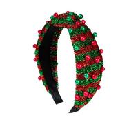 XINAJUND Elegante cerchietto per capelli annodato con paillettes, accessorio per feste natalizie