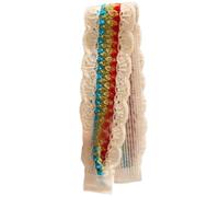 XINAJUND Fascia per capelli in maglia, regolabile, elegante, lavorata a maglia, floreale, ricamata, decorazione per capelli da indossare tutti i giorni e in viaggio