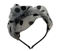 XINAJUND Popolare pizzo Bowknot fascia dolce balletto punteggiato Hairband per cocktail partito