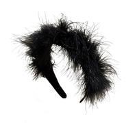 XINAJUND Sofisticato cerchietto con piume bianche, decorazione per capelli, adatto per matrimoni e eventi in costume