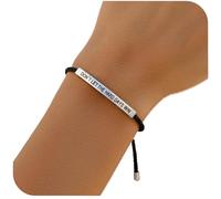 xinanalya Braccialetto con scritta in lingua inglese "Don't Let The Hard Days Win", da donna, con corda regolabile e design in acciaio al titanio, braccialetto di resistenza per l'uso quotidiano o