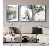 XINBAO Architecture Olive Tree Green Leaves Posters Prints Canvas Mural Painting Wall Art Pictures for Living Room Home Decor 50x70cmx3 Withframe