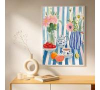 XINBAO Dipinti decorativi, foto artistiche da parete, poster, tele da parete per cucina, stampe da cucina, stampe di cibo, dipinti per sala da pranzo 80x120 cm con cornice