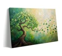 XINBAO Quadro artistico con albero del trifoglio fortunato, decorazione da parete, stampa su tela, per poster e decorazioni per casa e ufficio, quadri su tela, 40x60 cm, senza cornice