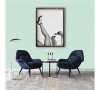 XINBAO Stampa artistica da bar sexy in bianco e nero - Donna con tacchi alti e cocktail, decorazione da parete retrò glamour, carrello da bar, quadri su tela, dipinto 21x30 cm senza cornice