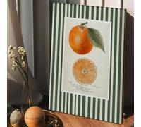 XINBAO Stampa di frutta arancione su tela, poster, decorazione da parete per camera da letto, soggiorno, immagini decorative estetiche 30x45 cm senza cornice