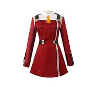 Xinchangda 02 Zero Two Costume Cosplay 02 Abiti Cosplay Abiti Rosso Uniforme Vestito Completo Set Anime Halloween Carnevale Party Costume per le Donne