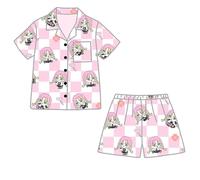 Xinchangda 2 pigiami Tomioka Giyuu a righe camicia a maniche corte pantaloncini set Tokitou Muichirou Nightwear Rengoku Kyoujurou Pigiama Anime Nightwear Morbido Estate Cotone Sleepwear Homewear per