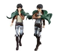 Xinchangda 2PCS Anime Action Figure Levi/Eren Jaeger Modello Personaggio PVC Anime Eren Jaeger Figura Collezione Statue Decorazioni Desktop Ornamenti
