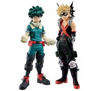 Xinchangda 2PCS MHA Bakugou Katsuki/Midoriya Izuku Figure Anime Bakugou Katsuki Action Figure Statue PVC Anime MHA Figurine Modello Collezionismo Decorazioni da tavolo
