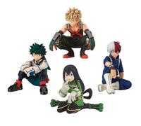 Xinchangda 3 statuette MHA Midoriya Izuku Action Figure Statue, Personaggi Anime Figure Modello Posizione Seduta Decorazione Ornamenti da Collezione Regalo 10 CM