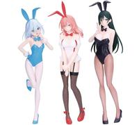 Xinchangda 3PCS Amagami Yuna Figura Statua Anime Bunny Girls Figura Modello 22CM PVC Amagami Yae Figurine Modello Posizione In Piedi Scultura Da Collezione Desktop Decorazione Regalo