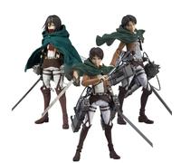Xinchangda 3PCS Eren Jaeger/Levi Action Figure Modello Giunti Mobili Figure Anime Statue PVC Figurine Scultura Fatta a Mano Decorazione da Tavolo Da Collezione