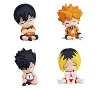 Xinchangda 4pcs Haikyuu Figure 6 cm Kozume Kenma Figure Anime Kuroo Tetsurou Action Figure Statue Cake Topper Desktop Collection Regali