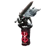 Xinchangda Anime Figura Guts Battle Version Action Figure Base con Luce, PVC Nero Spadaccino Guts Modello Statua 16 cm (XCD230525111lq)