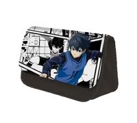 Xinchangda Astuccio blu con lucchetto anime, Isagi Yoichi/Bachira Meguru/Seishiro Nagi, grande capacità, per studenti, cancelleria per studenti e adolescenti, Tipo 4., 22*7.5*13CM