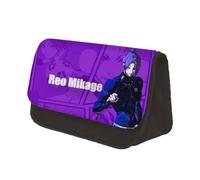 Xinchangda Astuccio blu con lucchetto anime, Isagi Yoichi/Bachira Meguru/Seishiro Nagi, grande capacità, per studenti, cancelleria per studenti e adolescenti, Tipo 7., 22*7.5*13CM