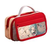 Xinchangda Astuccio per matite a tema anime Miku, astuccio per penne di grande capacità, astuccio per cancelleria per studenti, Rad 8, 21.5* 8*12cm, Astuccio