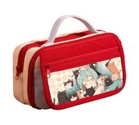 Xinchangda Astuccio per matite a tema anime Miku, astuccio per penne di grande capacità, astuccio per cancelleria per studenti, Rad 3, 21.5* 8*12cm, Astuccio