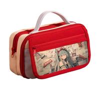 Xinchangda Astuccio per matite a tema anime Miku, astuccio per penne di grande capacità, astuccio per cancelleria per studenti, Rad 9, 21.5* 8*12cm, Astuccio