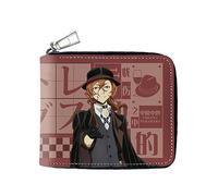 Xinchangda Bungo Stray Dogs Portafoglio con stampa 3D in pelle PU Anime Nakahara Chuuya Portafogli, Cartoon Dazai Osamu portafoglio per ragazzi fan