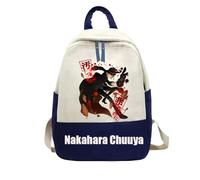 Xinchangda Bungo Stray Dogs Zaino Nakahara Chuuya Dazai Osamu Zaino per la scuola con stampa anime, stile casual, per ragazze e ragazzi, regalo per il rientro a scuola, Tipo 2, 45*33*10CM