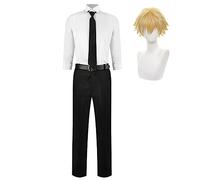 Xinchangda Chainsaw Man Anime Costume Cosplay per Halloween Natale Carnevale Party Uniformi Set completo Sega a catena Denji Cosplay Outfit, Denji1, L