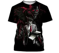 Xinchangda Death Note, maglietta da adulto Misa Amane/Light Yagami Anime t-shirt 3D stampata graffiti manica corta top streetwear casual felpa per donne e uomini, Tipo 6., L