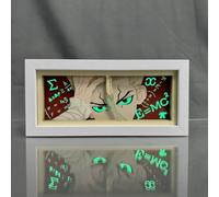 Xinchangda Dr.Stone Anime Light Painting Ishigami Senkuu Luce notturna 3D Carving Light Box 16 colori che cambiano lampada da tavolo collezioni di decorazioni per camera da letto
