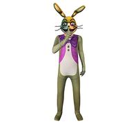 Xinchangda FNAF Bambini Costume spaventoso Mostro Horror Cosplay Five Nights Game Clown Tuta Halloween Roleplay Costume con copertura per la testa