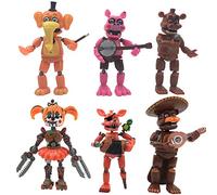 Xinchangda FNAF - Set di 6 figure da 5 notti al gioco di Freddy e Freddy luminose, rimovibili, per sorelle, orrore, con alleggerimento