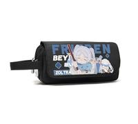 Xinchangda Frieren - Astuccio portapenne grande capacità, doppia cerniera, astuccio per matite Frieren Anime per ragazzi e ragazze, organizer per cancelleria, Nero , 21*10*7cm, Set di zaini per la