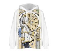 Xinchangda Frieren: Beyond Journey's End Anime Felpa con cappuccio Frieren Stark Himmel Felce Felpa casual a maniche lunghe con stampa 3D Pullover, Tipo 1., S