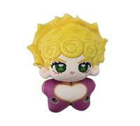 Xinchangda Giorno Giovanna Peluche Figura Anime Giorno Giovanna Cuscino Peluche 10cm PP Cotone Ciondolo Portachiavi Carino Carino Anime Zaino Charm Cartoon Mini Cuscino Farcito Divano Auto Decor