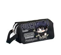 Xinchangda Gojo Satoru Astuccio Anime Geto Suguru/Itadori Yuji Portapenne Grande Capacità Astuccio Studenti Cancelleria Borsa per Studenti Adolescenti, Nero 5, 20x8x10CM, Astuccio