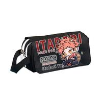 Xinchangda Gojo Satoru Astuccio Anime Geto Suguru/Itadori Yuji Portapenne Grande Capacità Astuccio Studenti Cancelleria Borsa per Studenti Adolescenti, Nero 10, 20x8x10CM, Astuccio