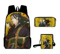 Xinchangda Gojo Satoru Set di 3 zaini Anime Geto Suguru/Fushiguro Toji Zaino Scuola Carino Studenti Zaino Fushiguro Megumi Anime, Geto Suguru, 30*13*40cm, Anime