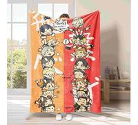 Xinchangda Haikyuu Coperta in micropile super morbida, motivo anime, Hinata Shoyo/Tobio Kageyama/Kozume Kenma