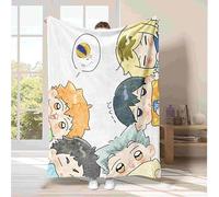 Xinchangda Haikyuu Coperta in micropile super morbida, motivo anime, Hinata Shoyo/Tobio Kageyama/Kozume Kenma