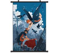 Xinchangda Haikyuu Scrolls poster striscioni anime Hinata Shoyo Tobio Kageyama Tsukishima Kei poster appeso immagine da parete decorazione per la casa 60 x 40 cm