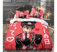 Xinchangda Hanako-Kun - Set di biancheria da letto con 3 federe e 1 copripiumino, motivo: anime Yugi Amane