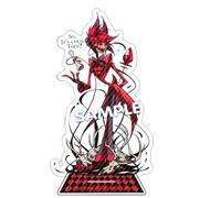 Xinchangda Hazbin Hotel Anime Figure Acrilico Stand Alastor/Angel Dust/Charlie Morningstar/Vaggie Model Statue Desktop Display Standing Figure