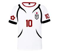 Xinchangda Isagi Yoichi - Maglietta a maniche corte a maniche corte, motivo anime Seishiro Nagi/Bachira Meguru/Rin Itoshi, idea regalo, Bianco 10, S