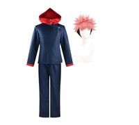 Xinchangda JJK Itadori Yuji - Costume cosplay di Ryomen Sukuna, uniforme da uomo, giacca, pantaloni e dita, set completo per travestimenti di Halloween