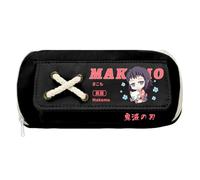 Xinchangda Kamado Tanjiro Astuccio Agatsuma Zen'itsu, astuccio anime Kochou Shinobu, grande capacità, multi-scomparti, organizer per trucchi, per adolescenti e studenti delle scuole medie, Nero Tipo 2