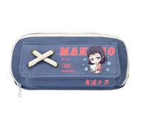Xinchangda Kamado Tanjiro Astuccio Agatsuma Zen'itsu, astuccio anime Kochou Shinobu, grande capacità, multi-scomparti, organizer per trucchi, per adolescenti e studenti delle scuole medie, Blu Tipo 2