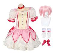 Xinchangda KanameMadoka - Costume per cosplay, Akemi Homura, uniforme da combattimento, set completo di anime e giochi di ruolo, costume per Halloween da donna